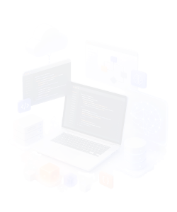 Isometric illustration of a custom software dashboard being assembled from modular components
