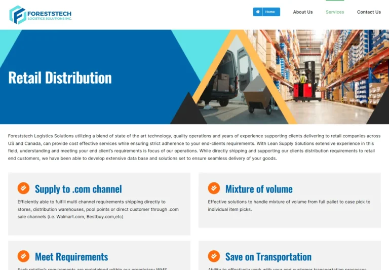 Foreststech retail distribution service page