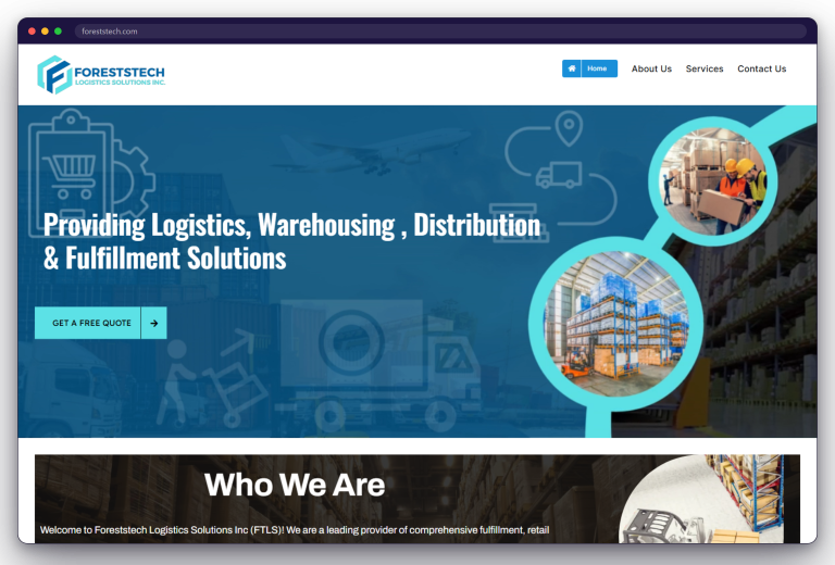 The Foreststech Logistics home page
