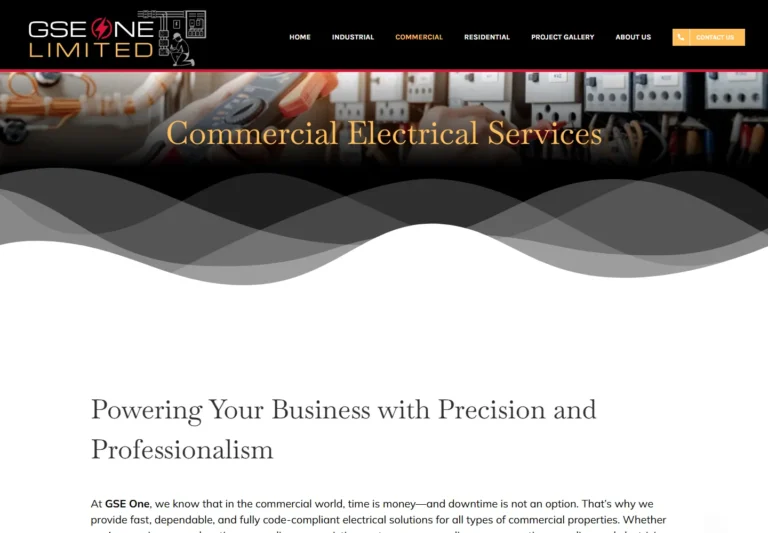 GSE One commercial electrical services page