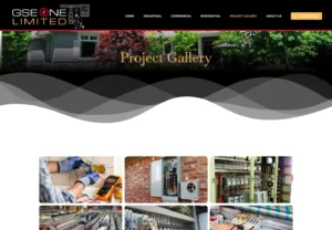GSE One project gallery showing completed electrical work