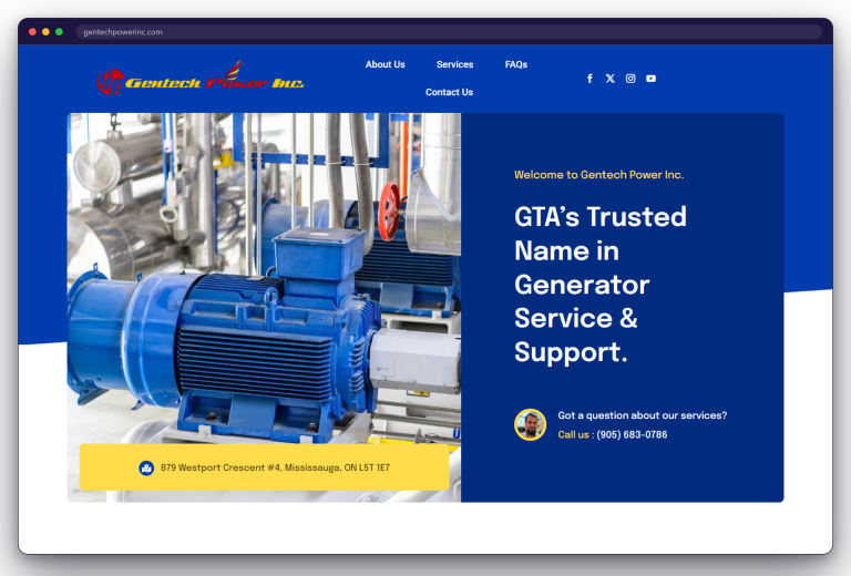 The Gentech Power home page