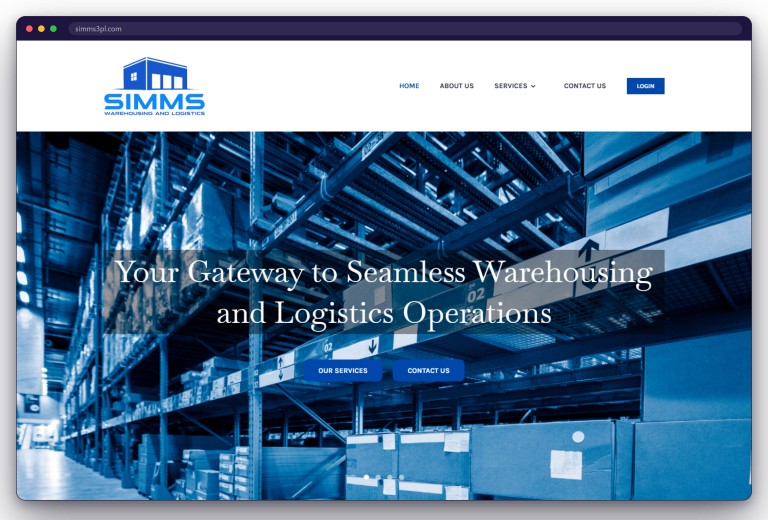 The SIMMS Warehousing & Logistics home page
