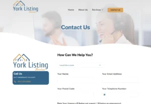 York Listing Services enquiry and quote form