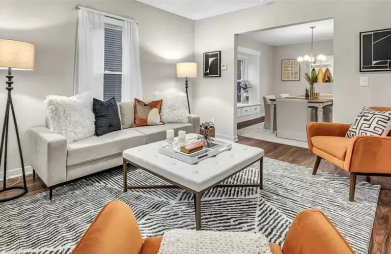 Living room after professional staging by York Listing Services