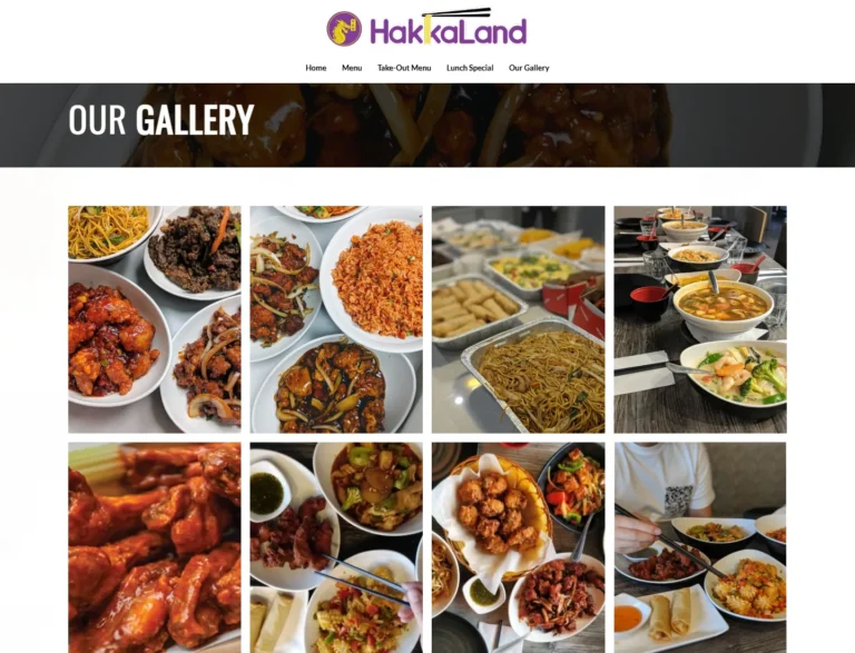 Hakka Land gallery presenting authentic photographs of dishes from the restaurant