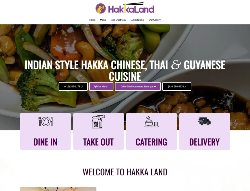 Hakka Land website displayed on desktop