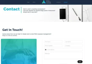 Parwaaz Consulting contact page with embedded enquiry form