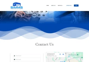 SIMMS website contact form and Scarborough location map