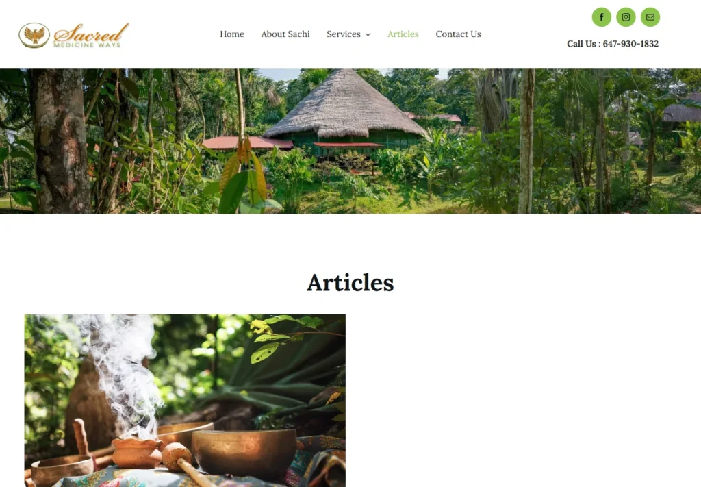 Sacred Medicine Ways article library and topic-based educational content