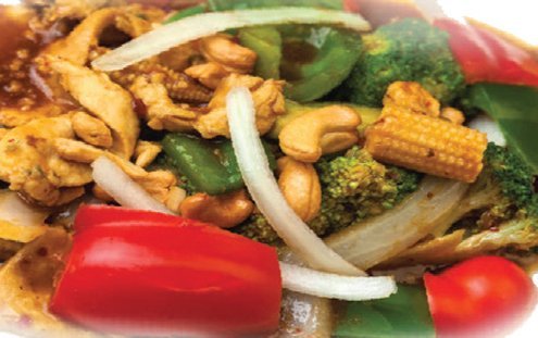 Thai cashew nut chicken served by THE ZEN
